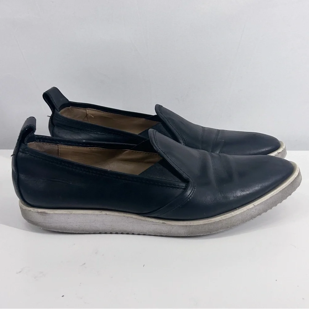 Everlane The Leather Street Shoe Black Slip On Sneakers Size 7.5